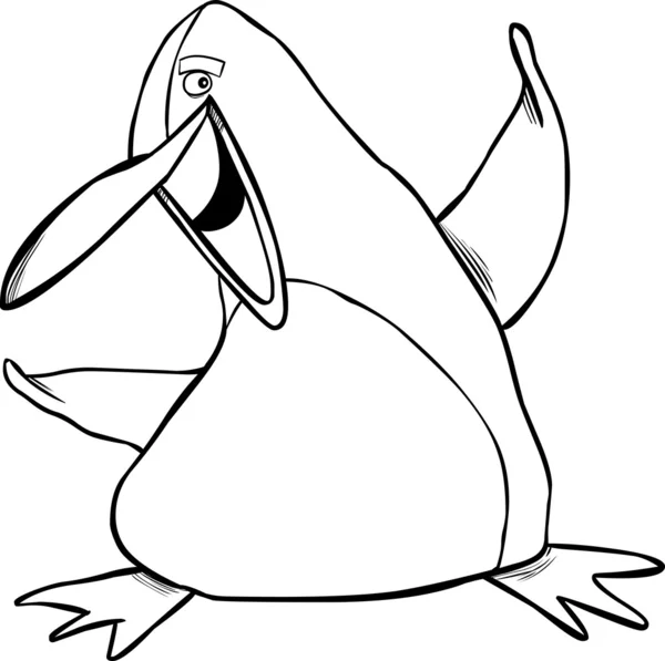 Mutlu penguen boyama sayfası — Stok Vektör