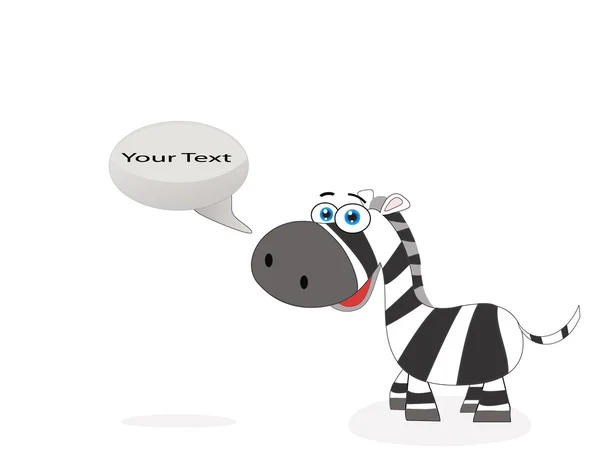 Zebra talk — Stock Vector