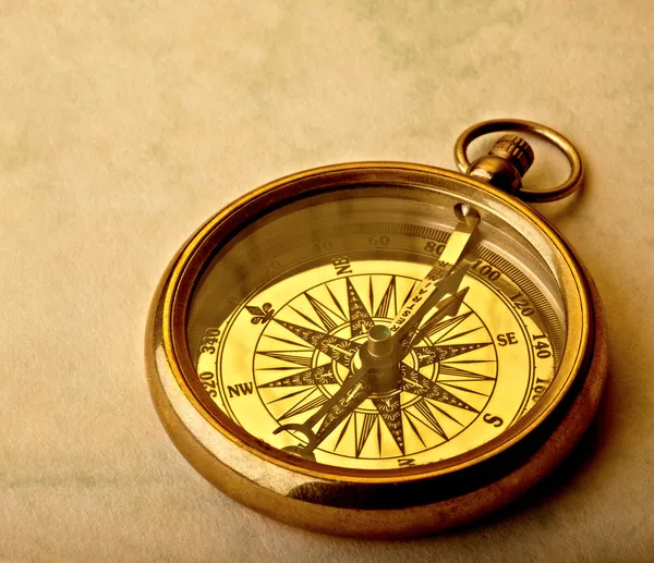Golden compass — Stock Photo, Image
