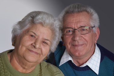 Elderly couple clipart