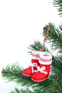 Santa's red stocking clipart