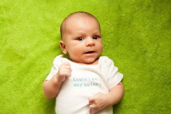 Roztomilý novorozeně chlapce portrét — Stock fotografie