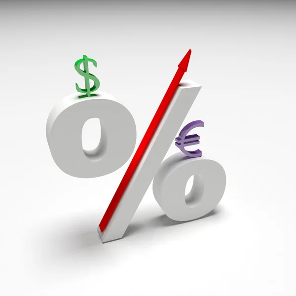 Aumento percentual — Fotografia de Stock
