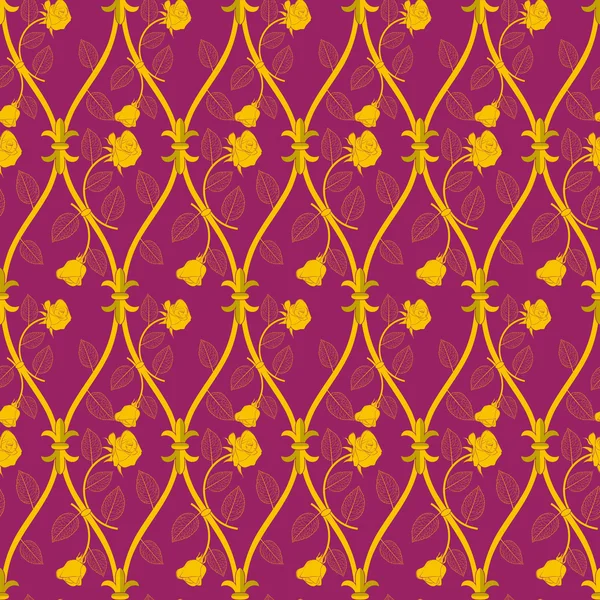 Naadloze abstracte gouden roos patroon — Stockfoto