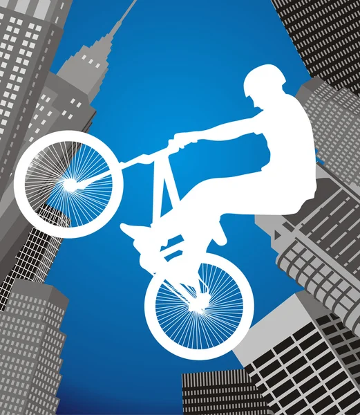 stock vector Cyclists in the city