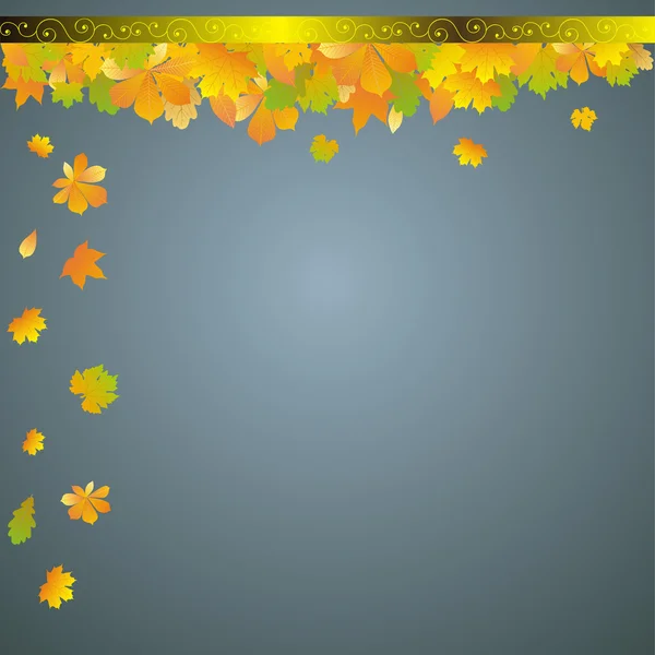 Őszi levelek keret — Stock Vector