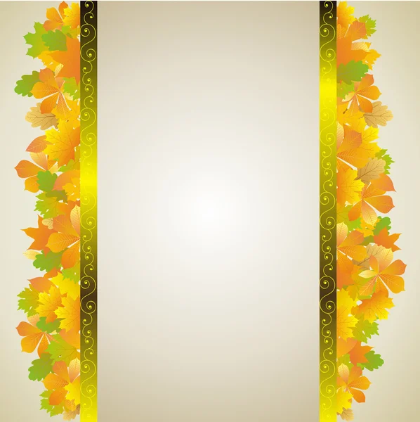 Autumn leaves frame — Stock Vector
