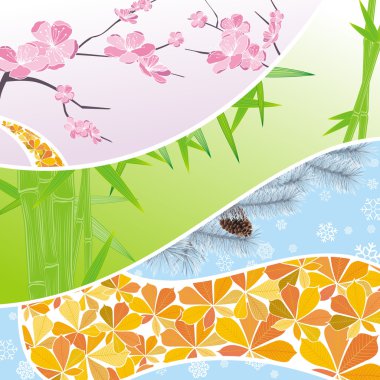 Four seasons clipart