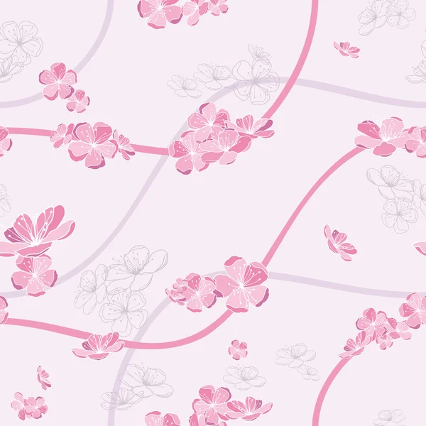 완벽 한 봄 꽃 패턴 — 스톡 벡터
