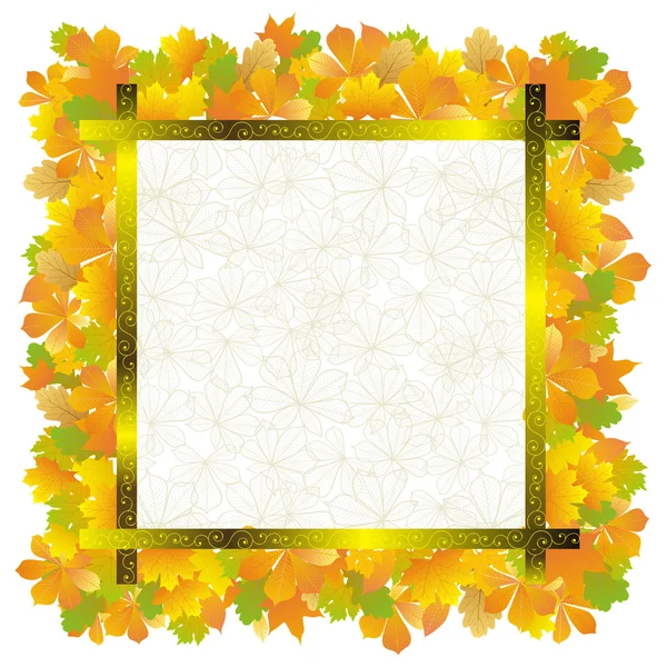 Quadro de folhas de outono —  Vetores de Stock