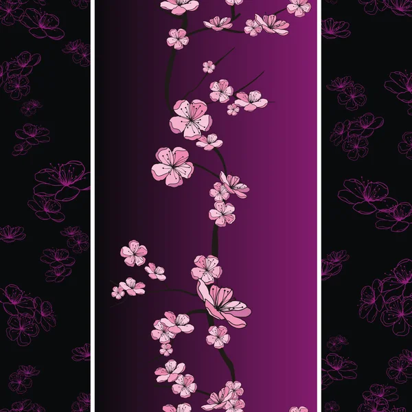 Modèle de fleur de printemps sans couture — Image vectorielle