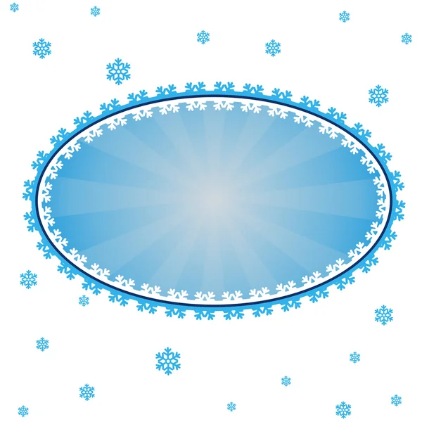 Winter frame met sneeuwvlokken — Stockvector