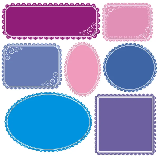 Colorful frames set — Stock Vector