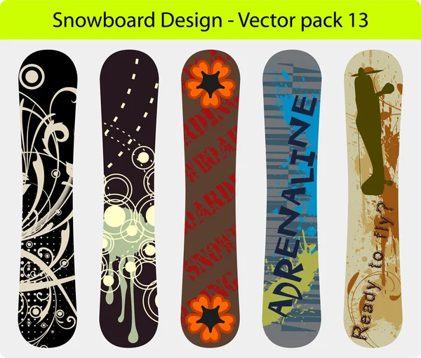 Pack design snowboard 13 — Image vectorielle