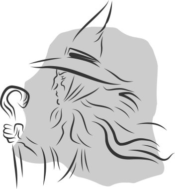 Witch silhouette clipart