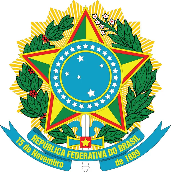 Brazil coat of arms — Stock Vector