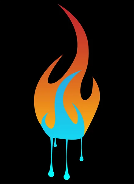 Φωτιά και νερό — Διανυσματικό Αρχείο