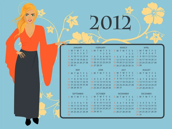 2012 kalender — Stock vektor