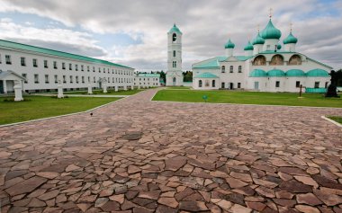 Aleksandro-Svirskiy monastery. Spaso-Preobrazhenskiy cathedral clipart