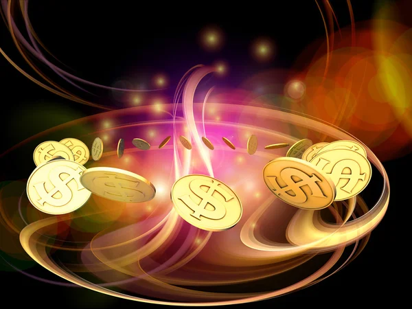 Dollar Swirl — Stock Photo, Image