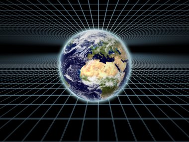 Earth on Grid clipart