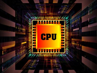 Fractal CPU Chip clipart