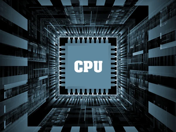Chip frattale della CPU — Foto Stock