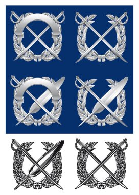 Silver or metal emblem clipart
