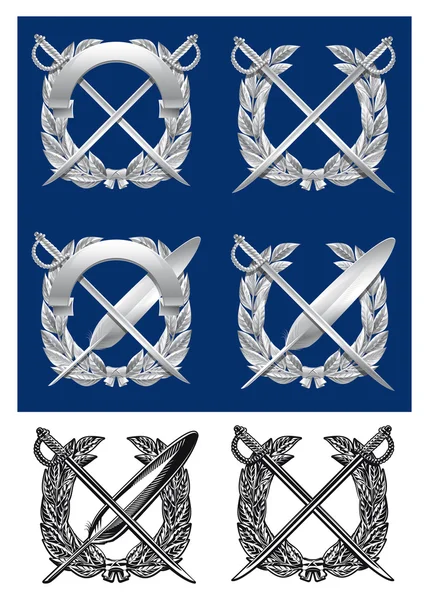 Emblema de prata ou metal — Fotografia de Stock