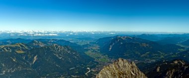 panoramik zugspitze Alman Avusturya yatılı