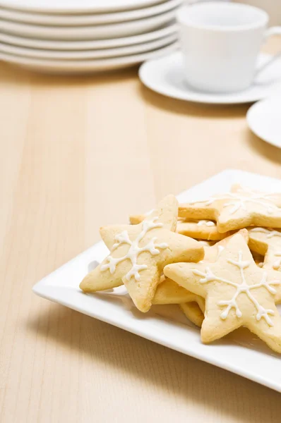 Christmas cookies on a plate — Stock Photo, Image