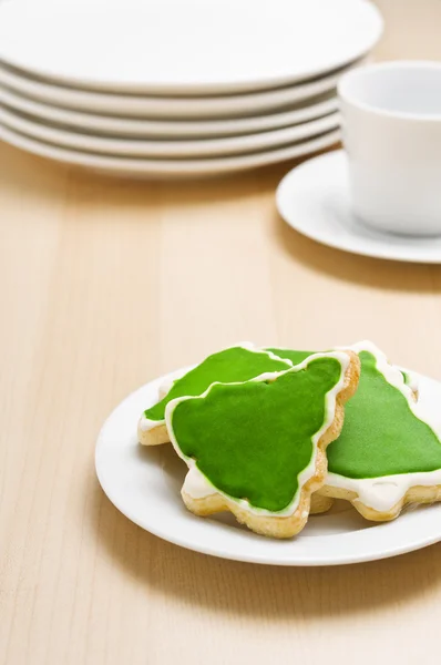 Biscuits de Noël sur une assiette — Photo