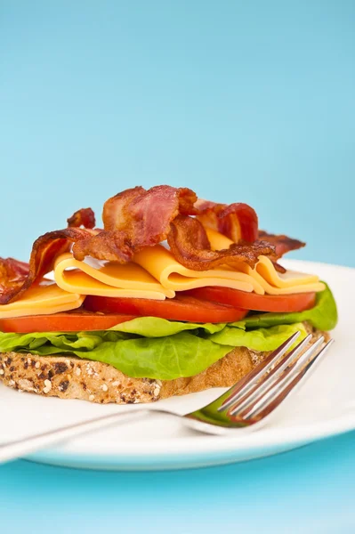 Open blt sandwich — Stock Photo, Image