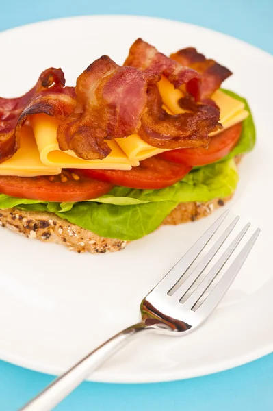 Open blt sandwich — Stock Photo, Image