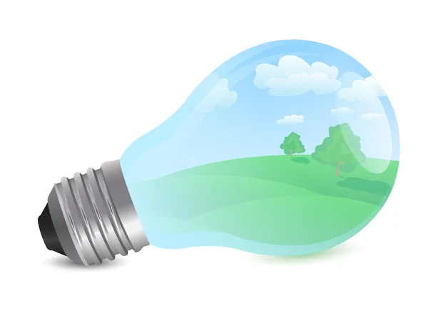 Bulb with eco concept — Stock Photo, Image