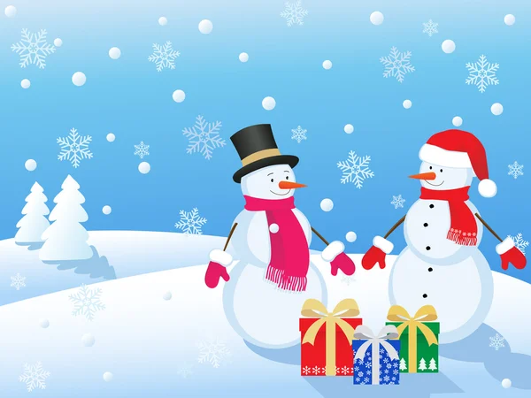 Christmas snowmans — Stock Photo, Image