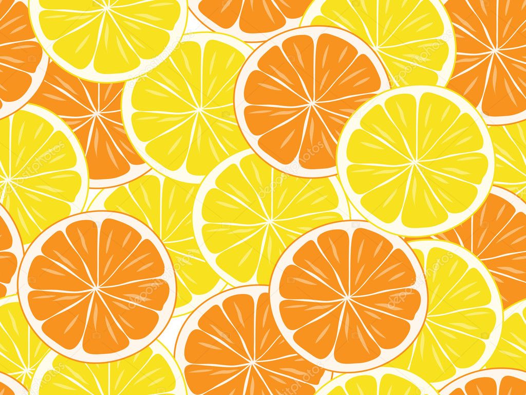 Seamless background of citrus slices.