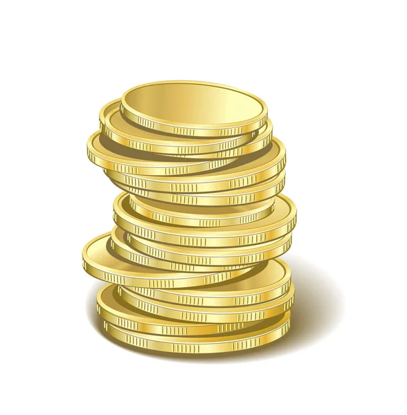 Peníze zlatá pyramida — Stockový vektor