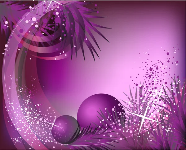 Christmas lilac background — Stock Vector