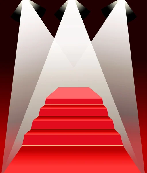 stock vector Stairway of the successful - a red track