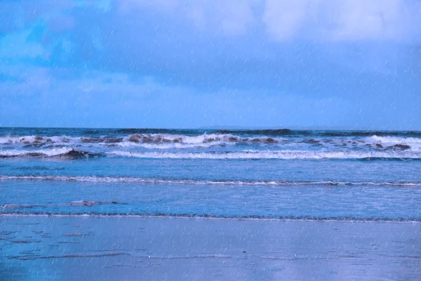 Ballybunion beach vintern regndusch — Stockfoto