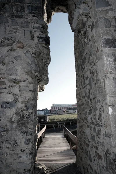 Kijk uit ballybunion kasteel — Stockfoto