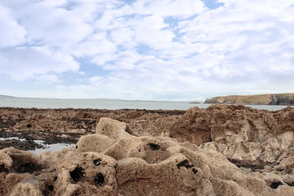 Ballybunion plaży skalna — Zdjęcie stockowe