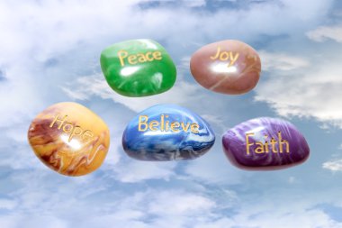 Heavenly affirmation stones clipart