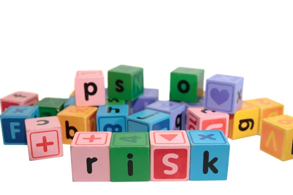 Risico in spelen blokken — Stockfoto