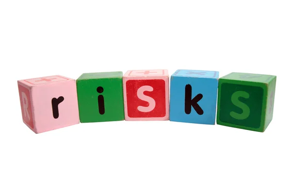 Risks in toy play blocks — Stock Photo, Image