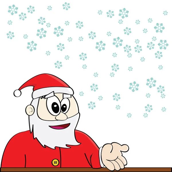 Père Noël claus et neige — Image vectorielle