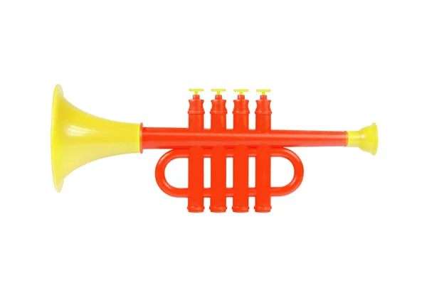 Trompeta para niños hecha de plástico de color —  Fotos de Stock