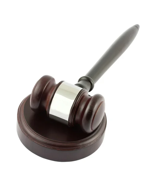 Wooden brown gavel — Stock Photo, Image