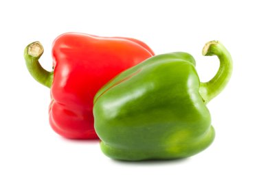 Red and green peppers clipart